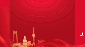 中秋国庆红色大气建筑视频背景gif图素材图片