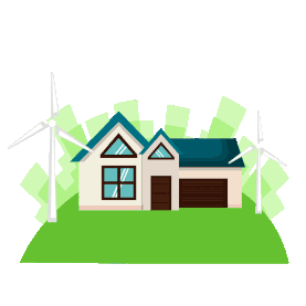绿色低碳环保生活房屋=gif图素材