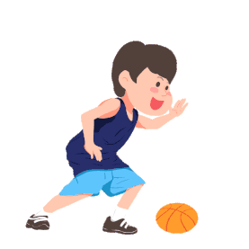 体育运动打篮球的男孩拍球gif图素材