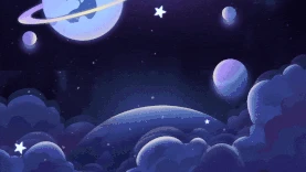 宇宙星球唯美星空夜晚视频背景gif图素材