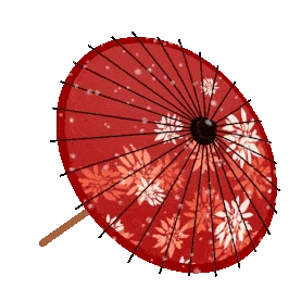 红伞油纸伞雪景古风中国风红色gif图素材