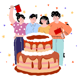 朋友过生日庆祝蛋糕gif图素材