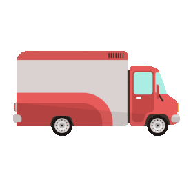 货车卡车运输车辆汽车交通工具红色gif图素材
