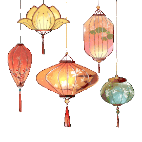 新年春节灯笼古风中国风彩色gif图素材