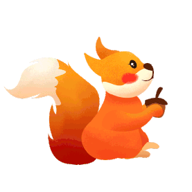 可爱橘色松鼠动物动图gif