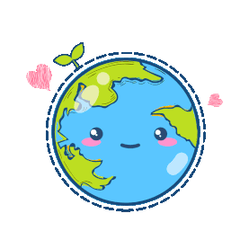 环保保护地球旋转拟人蓝色gif图素材
