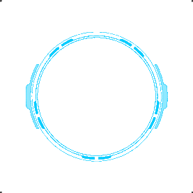 指南针雷达时钟表盘仪器科技边框蓝色gif图素材图片