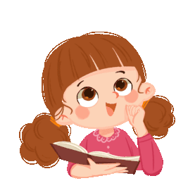 教育彩色学习小女孩读书看书gif图素材