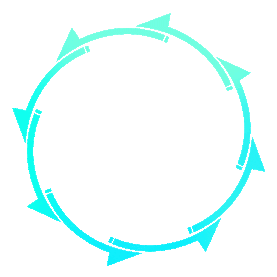 清新循环环保箭头蓝色边框圆框gif图素材