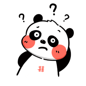 疑惑的大熊猫表情包问号动图gif