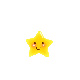 可爱星星跳跃粒子飞散拟人黄色图片