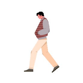 世界步行日走路的男人散步行走gif图素材图片