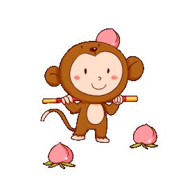 可爱生肖小猴子动物gif图素材