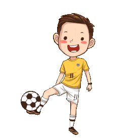 踢足球的小男孩踢体育运动gif图素材图片