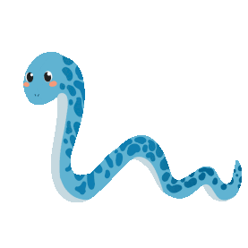 卡通爬行动物蛇蓝色gif图素材
