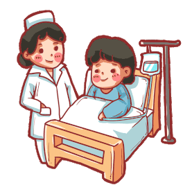 医疗住院医生护士看护打吊针病人躺床上gif图素材图片