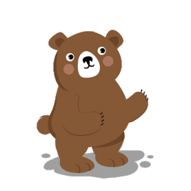 可爱的棕色小熊快乐的玩耍动物gif图素材图片