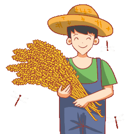 农业秋天农民的麦子大丰收麦香彩色gif图素材图片