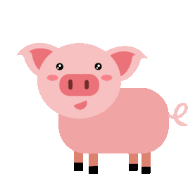 小猪可爱动物胖猪小肥猪粉色gif图素材图片