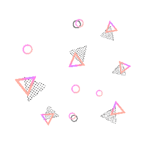 渐变几何图形漂浮孟菲斯三角形圆形gif图素材