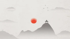 古风山水水墨画写意中国风视频背景gif图素材
