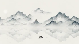 水墨古风山水中国风视频背景gif图素材图片