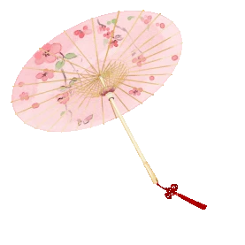 唯美古风桃花粉色中国风油纸伞gif图素材图片