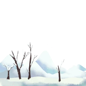 大雪中国风下雪树木枯树冬天冬季24节气雪地gif图素材