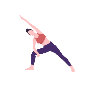 运动人物锻炼瑜伽动作gif图素材  