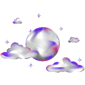 潮流酸性月亮云朵动图gif