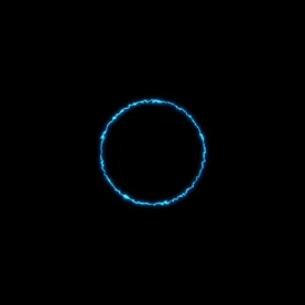 蓝色发光圆圈科技光环光圈光线光效光图片