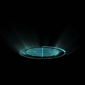 蓝色科技圆圈粒子光效魔法游戏旋转gif图素材