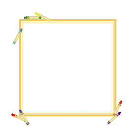 儿童油彩二维码边框文本框gif图素材图片
