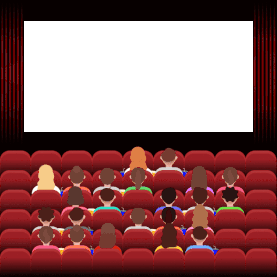 电影影院巨幕边框盾电影显示屏荧幕gif图素材