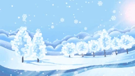 冬天下雪阳光照射雪地雪花飘落视频背景唯美gif图素材小寒大寒