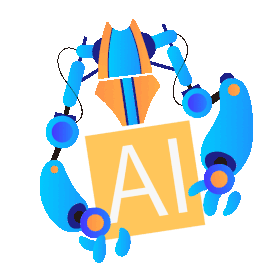 人工智能机器人AI机械臂科技gif图素材