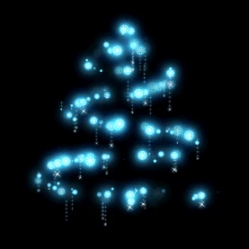 圣诞节圣诞圣诞树蓝色粒子光效