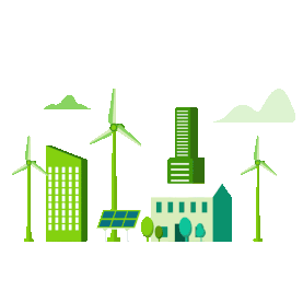 节能减排环保清洁能源可持续发展环境保护风电太阳能碳中和绿色gif图素材