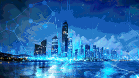 商务城市科技蓝色视频背景gif图素材