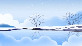 大雪下雪寒冬冬天冬季24节气雪景蓝色视频背景gif图素材小寒大寒图片