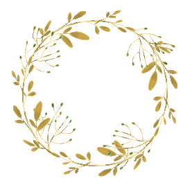 金色树叶感恩节植物秋季树枝边框圆框gif图素材图片