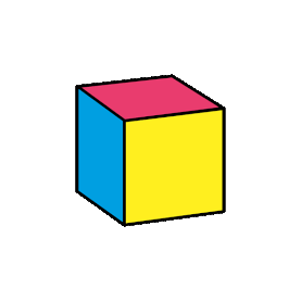 彩色正方形不规则几何图形形状动图
