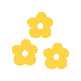 黄色小花花朵装饰贴纸gif图素材