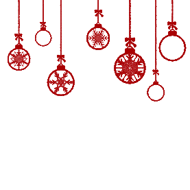 圣诞节圣诞雪花彩球装饰中国风剪纸红色gif图素材图片