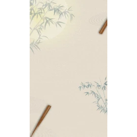 素雅扇子竹叶古风中国风竖版视频背景海报gif图素材