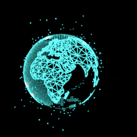 科技互联网蓝色网格地球gif图素材图片
