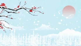冬天唯美下雪雪景视频背景gif图素材