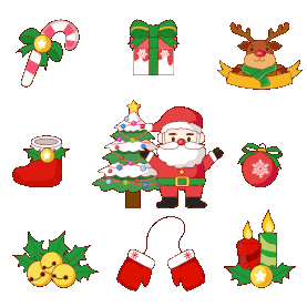 圣诞节日动天下雪圣诞节平安夜圣诞老人可爱装饰gif图素材图片