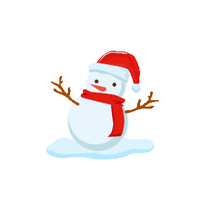 圣诞节圣诞雪人装饰贴纸gif图素材