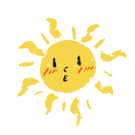 太阳阳光光芒旋转拟人涂鸦黄色gif图素材图片